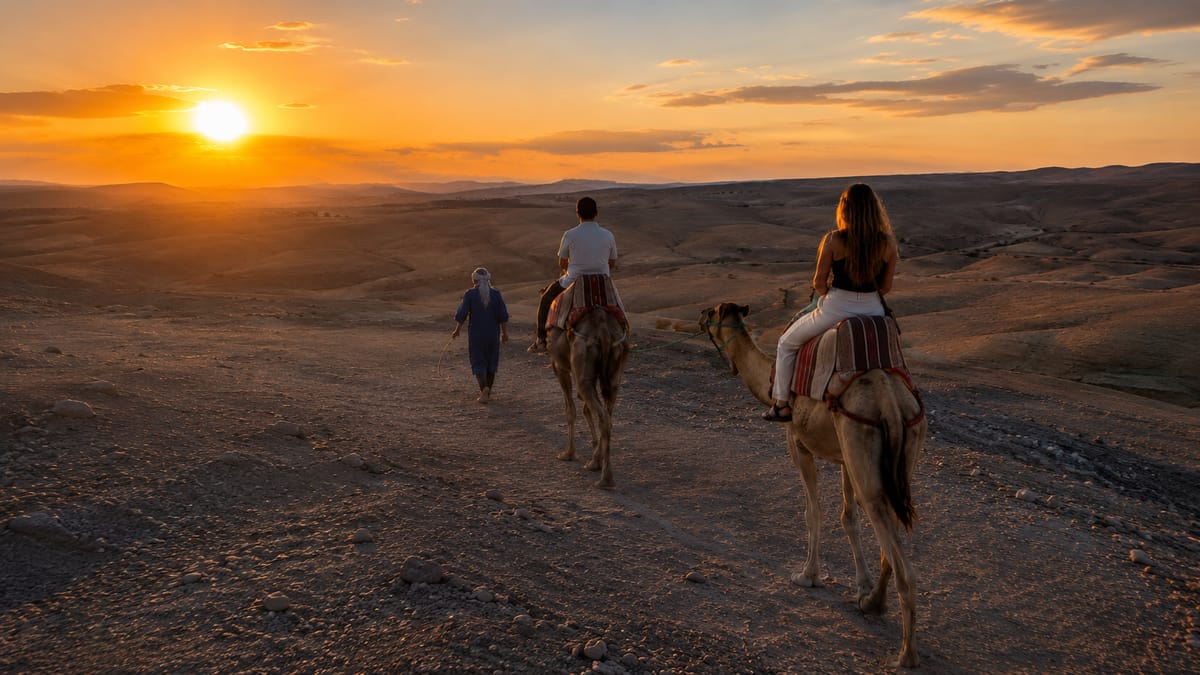 Marrakesz: Jazda quadem i na wielbłądzie po pustyni Agafay, zachód słońca i przedstawienie z kolacją — photo 2 of 15