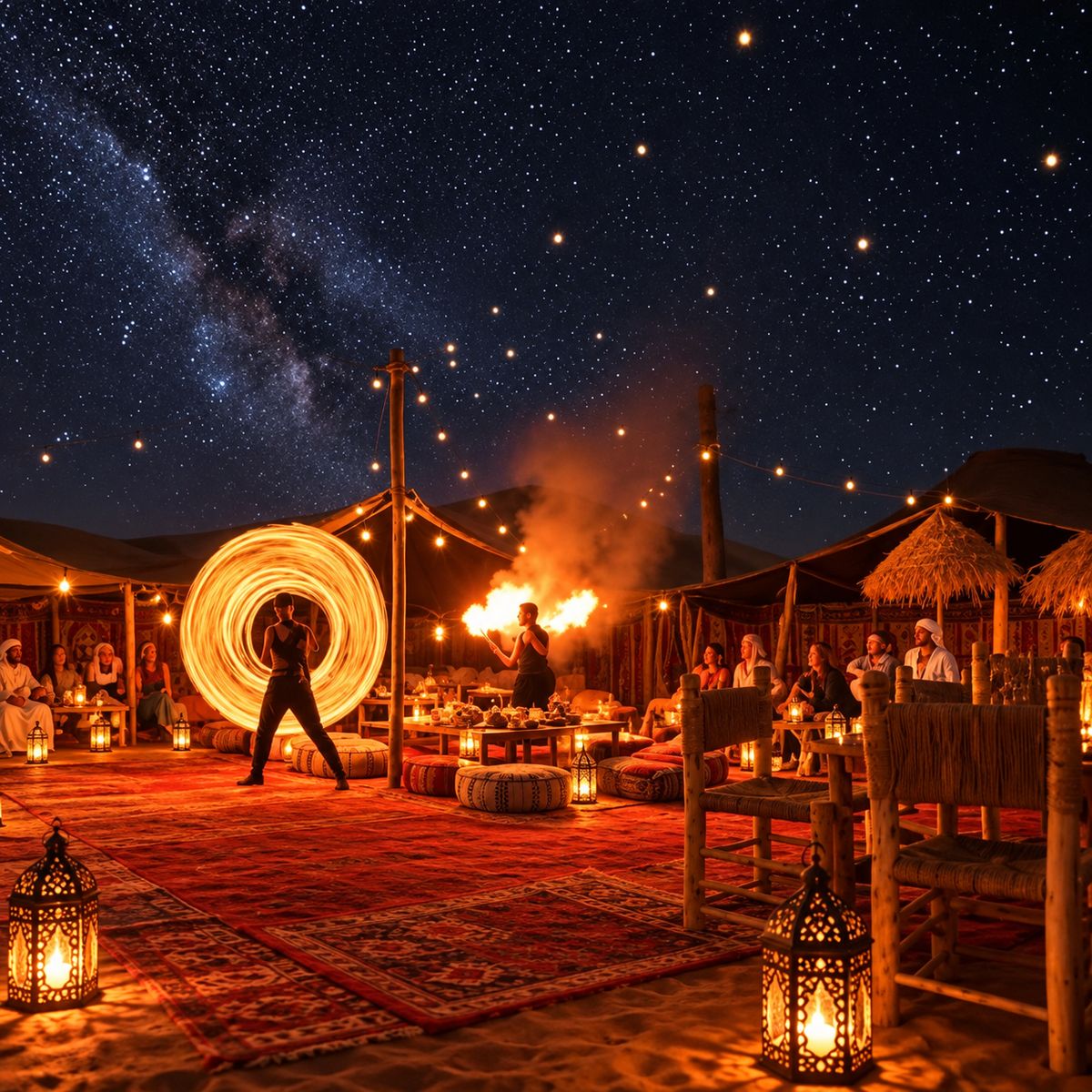 Marrakech: cena al tramonto nel deserto e spettacolo con esibizione di fuoco — photo 2 of 8